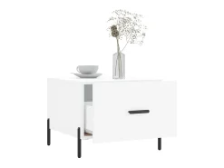 Outlet Mesa de centro | Mesa de apoio 50x50x40 cm derivados de madeira Branco