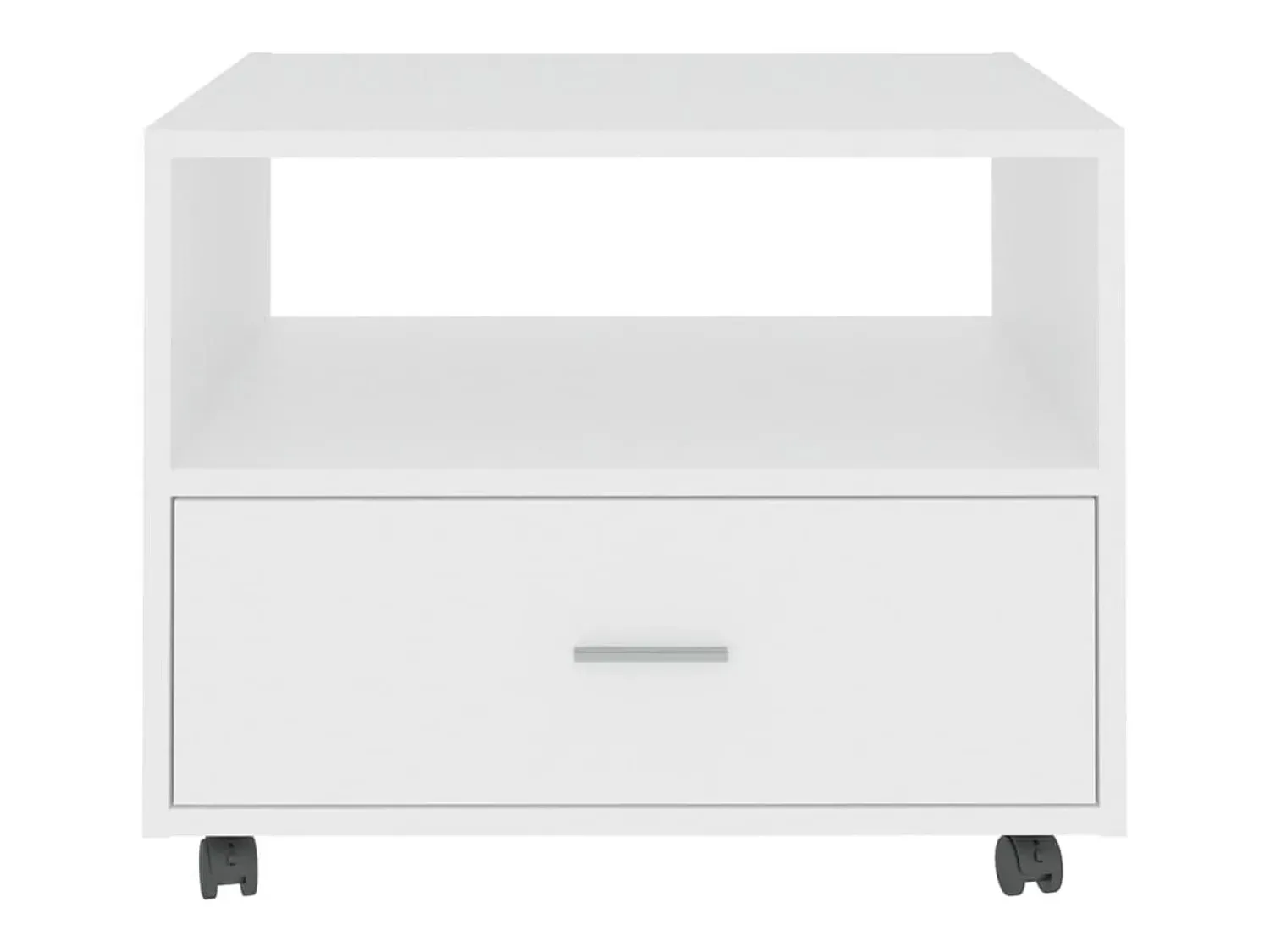 Online Mesa de centro | Mesa de apoio 55x55x40 cm derivados de madeira Branco