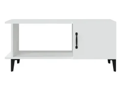 Mesa De Centro| Mesa de centro | Mesa de apoio 90x50x40 cm madeira processada Branco