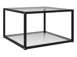 Mesa De Centro| Mesa de centro | Mesa de apoio 60x60x35 cm vidro temperado Transparente