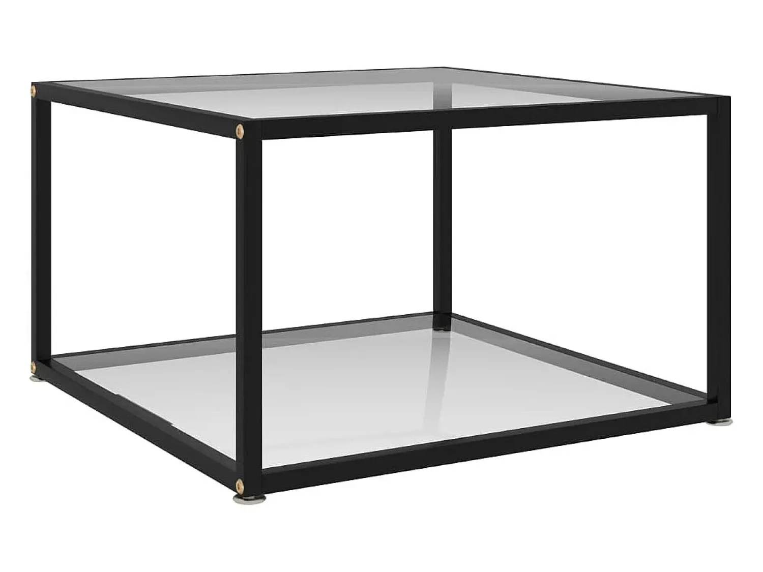 Mesa De Centro| Mesa de centro | Mesa de apoio 60x60x35 cm vidro temperado Transparente
