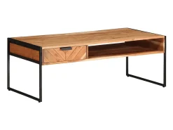 Mesa De Centro* Mesa de centro | Mesa de apoio | Mesa de café 110x55x40 cm madeira de acácia maciça Castanho