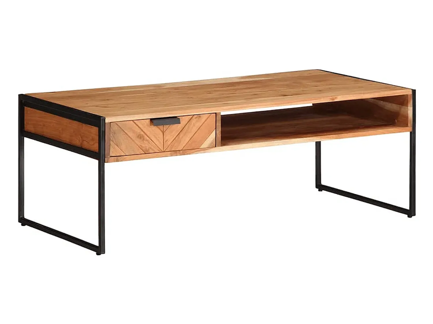 Mesa De Centro* Mesa de centro | Mesa de apoio | Mesa de café 110x55x40 cm madeira de acácia maciça Castanho