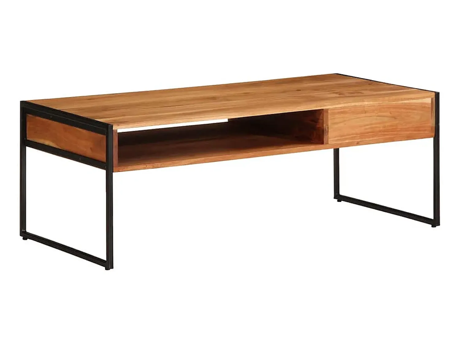 Mesa De Centro* Mesa de centro | Mesa de apoio | Mesa de café 110x55x40 cm madeira de acácia maciça Castanho