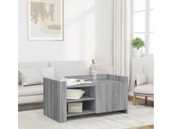 Hot Mesa de centro | Mesa de apoio 100x50x50cm derivados de madeira sonoma Cinzento