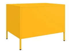 Mesa De Centro| Mesa de centro | Mesa de apoio 68x50x50.5 cm aço mostarda Amarelo