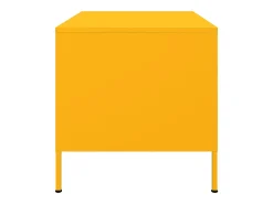 Mesa De Centro| Mesa de centro | Mesa de apoio 68x50x50.5 cm aço mostarda Amarelo
