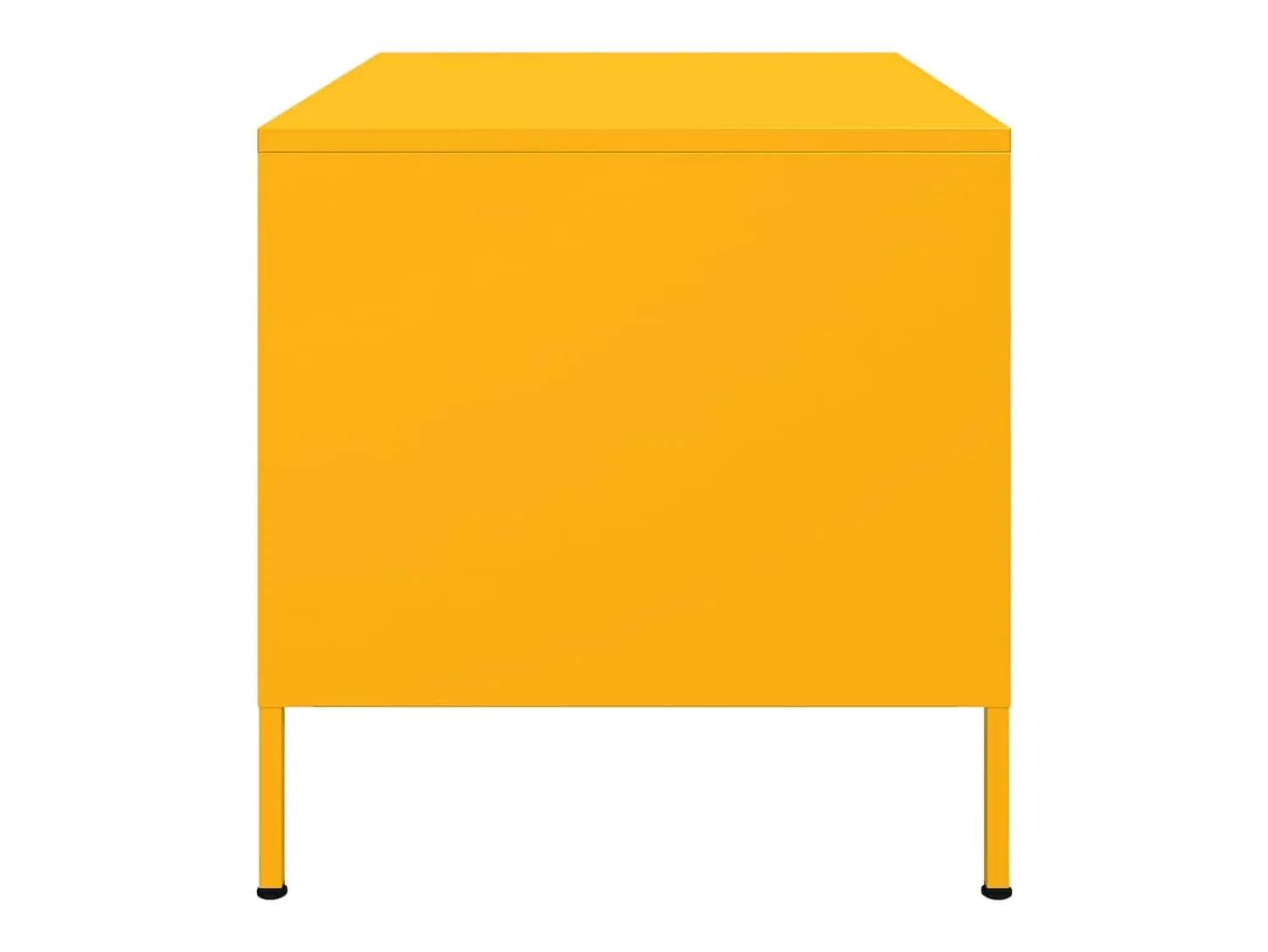 Mesa De Centro| Mesa de centro | Mesa de apoio 68x50x50.5 cm aço mostarda Amarelo
