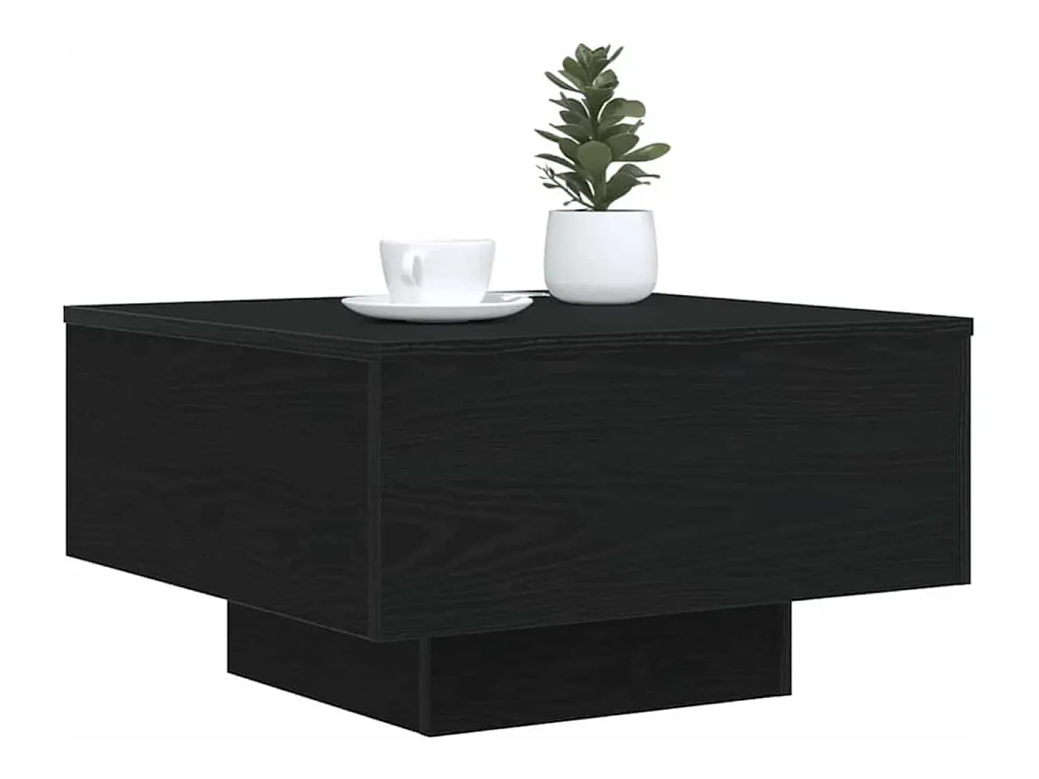 Mesa De Centro| Mesa de centro | Mesa de apoio Carvalho 55x55x31 cm Preto
