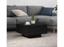 Mesa De Centro| Mesa de centro | Mesa de apoio Carvalho 55x55x31 cm Preto