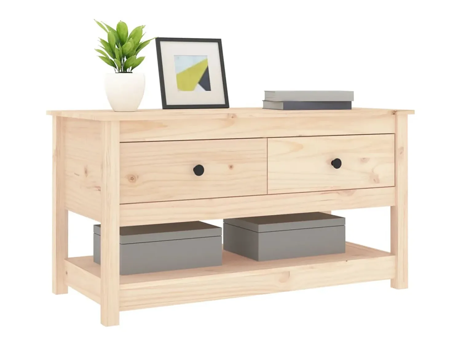 Mesa de centro | Mesa de apoio | Mesa de café 102x49x55 cm pinho maciço^ Mesa De Centro