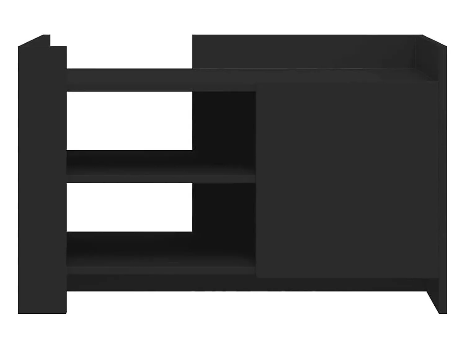 Mesa De Centro* Mesa de centro | Mesa de apoio 80x50x50 cm derivados de madeira Preto