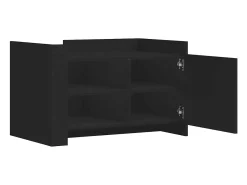 Mesa De Centro* Mesa de centro | Mesa de apoio 80x50x50 cm derivados de madeira Preto