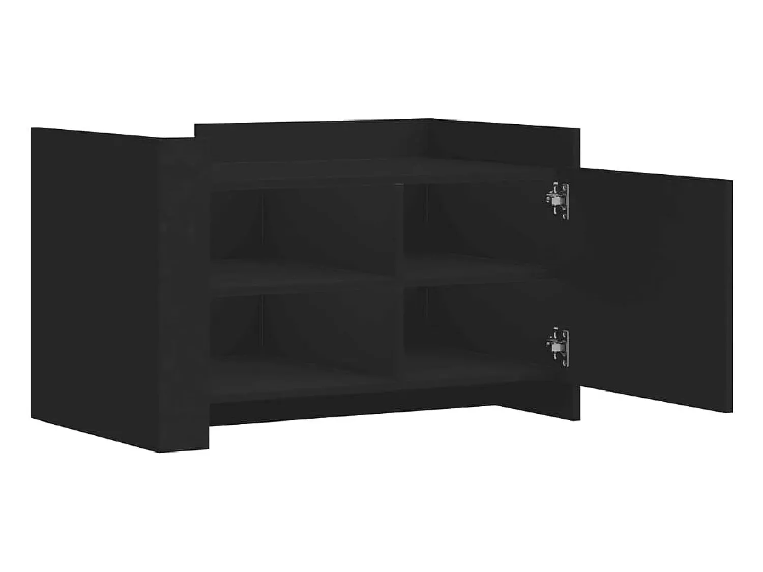 Mesa De Centro* Mesa de centro | Mesa de apoio 80x50x50 cm derivados de madeira Preto
