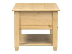 Mesa de centro | Mesa de apoio com gavetas Corona 85x50x45 cm pinho maciço^ Mesa De Centro