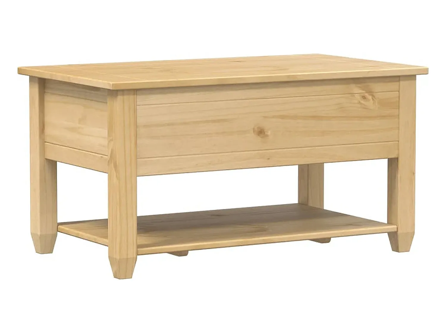 Mesa de centro | Mesa de apoio com gavetas Corona 85x50x45 cm pinho maciço^ Mesa De Centro