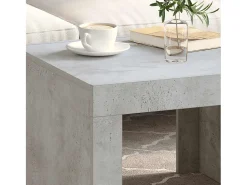 Mesa De Centro| Mesa de centro | Mesa de apoio 50x50x35 cm derivados de madeira sonoma Cinzento