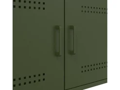 Mesa de centro | Mesa de apoio 68x50x50.5 cm aço azeitona^ Mesa De Centro