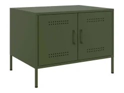 Mesa de centro | Mesa de apoio 68x50x50.5 cm aço azeitona^ Mesa De Centro