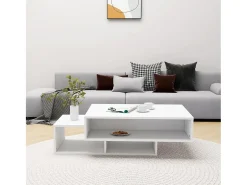 Sale Mesa de centro | Mesa de apoio 105x55x32 cm derivados de madeira Branco