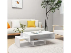 Sale Mesa de centro | Mesa de apoio 105x55x32 cm derivados de madeira Branco