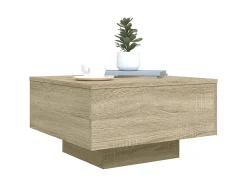 Mesa de centro | Mesa de apoio 55x55x31 cm derivados de madeira carvalho sonoma Castanho