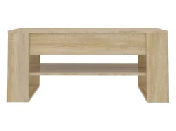 Best Mesa de centro | Mesa de apoio 102x55x45 cm madeira processada carvalho sonoma Castanho
