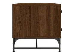 Mesa de centro | Mesa de apoio | Mesa de café c/ portas vidro 68.5x50x50 cm carvalho Castanho