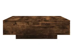 Mesa de centro | Mesa de apoio 100x100x31 cm derivados madeira carvalho fumado^ Mesa De Centro