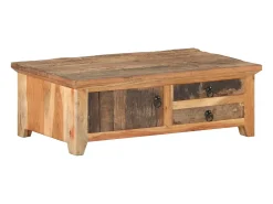 Outlet Mesa de centro | Mesa de apoio | Mesa de café 90x50x31 cm madeira recuperada maciça Castanho