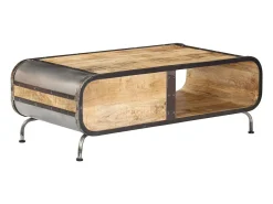 Online Mesa de centro | Mesa de apoio | Mesa de café 100x50x35 cm madeira de mangueira maciça Castanho