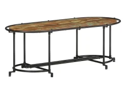 Sale Mesa de centro | Mesa de apoio | Mesa de café 110x55x40 cm madeira recuperada maciça Castanho