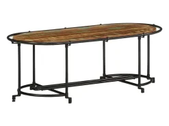 Sale Mesa de centro | Mesa de apoio | Mesa de café 110x55x40 cm madeira recuperada maciça Castanho