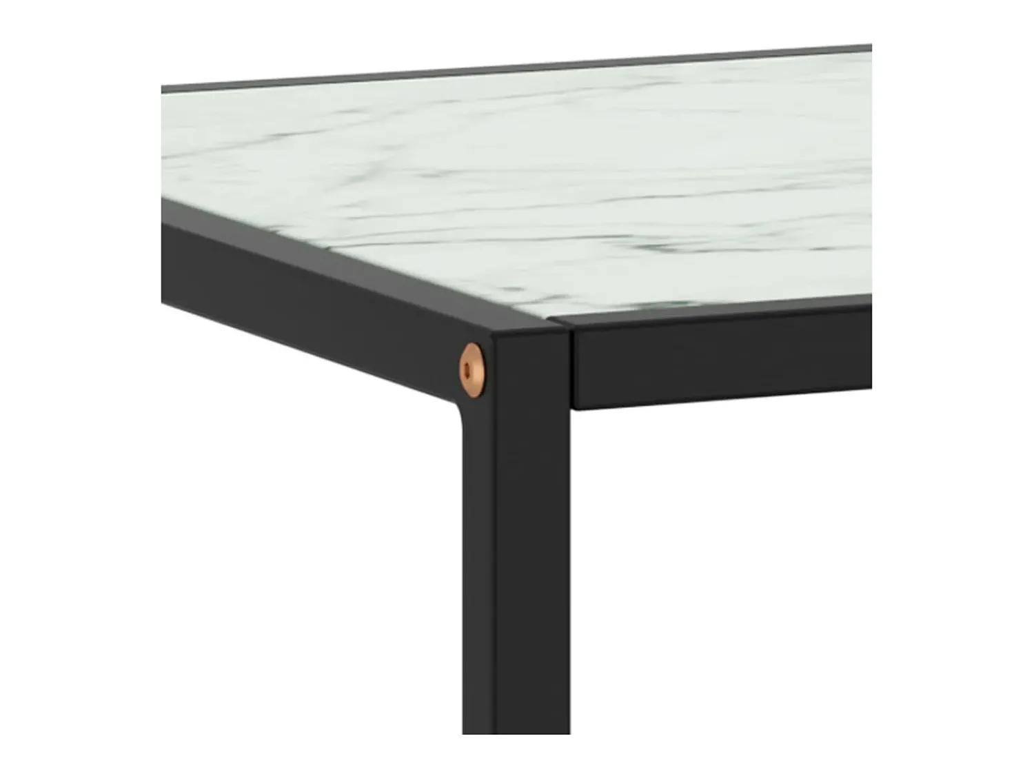 Online Mesa de centro | Mesa de apoio 100x50x35 cm vidro mármore branco Preto