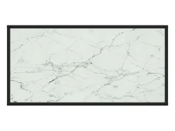Online Mesa de centro | Mesa de apoio 100x50x35 cm vidro mármore branco Preto