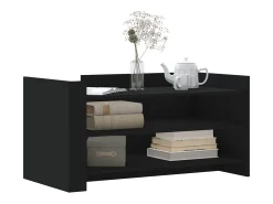 Hot Mesa de centro | Mesa de apoio 100x50x50 cm derivados de madeira Preto