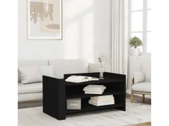Hot Mesa de centro | Mesa de apoio 100x50x50 cm derivados de madeira Preto