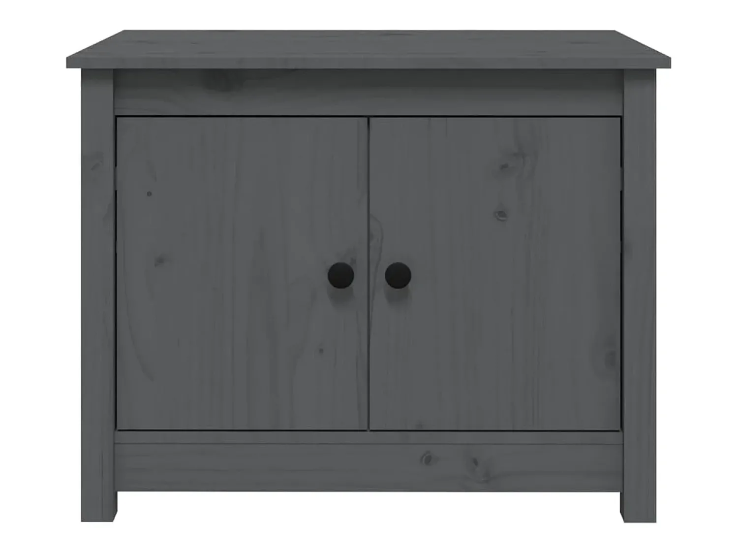 Mesa de centro | Mesa de apoio 71x49x55 cm pinho maciço cinza^ Mesa De Centro