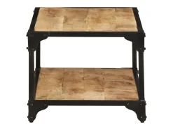 Mesa De Centro| Mesa de centro | Mesa de apoio | Mesa de café 90x45x35 cm madeira de mangueira áspera maciça Castanho