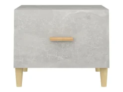 Best Mesa de centro | Mesa de apoio 50x50x40 cm madeira processada cinza cimento Cinzento
