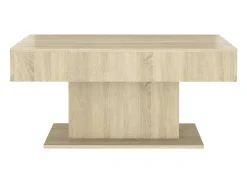 Mesa De Centro* Mesa de centro | Mesa de apoio 96x50x45 cm derivados de madeira carvalho sonoma Castanho