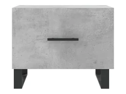 Mesa De Centro| Mesa de centro | Mesa de apoio 50x50x40 cm madeira processada cinza cimento Cinzento
