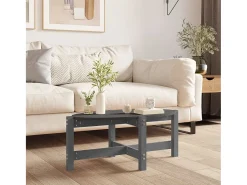 Mesa De Centro| Mesa de centro | Mesa de apoio 87x48x35 cm madeira de pinho maciça cinza Cinzento