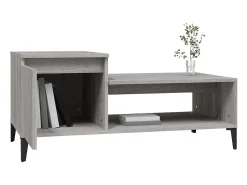 Best Mesa de centro | Mesa de apoio 100x50x45 cm derivados madeira sonoma Cinzento