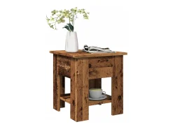Mesa De Centro| Mesa de centro | Mesa de apoio 40x40x42 cm derivados de madeira madeira velha Castanho
