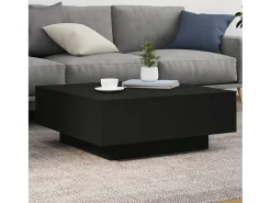 Mesa de centro | Mesa de apoio | Mesa de café com luzes LED 80x80x31 cm^ Mesa De Centro