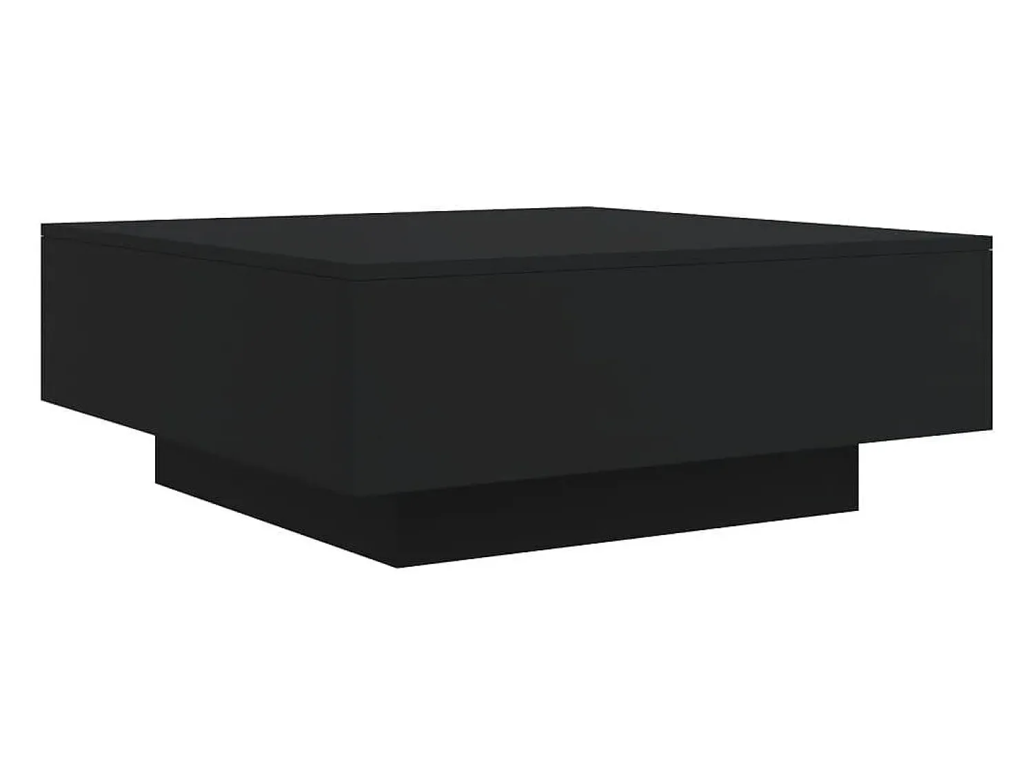 Mesa de centro | Mesa de apoio | Mesa de café com luzes LED 80x80x31 cm^ Mesa De Centro