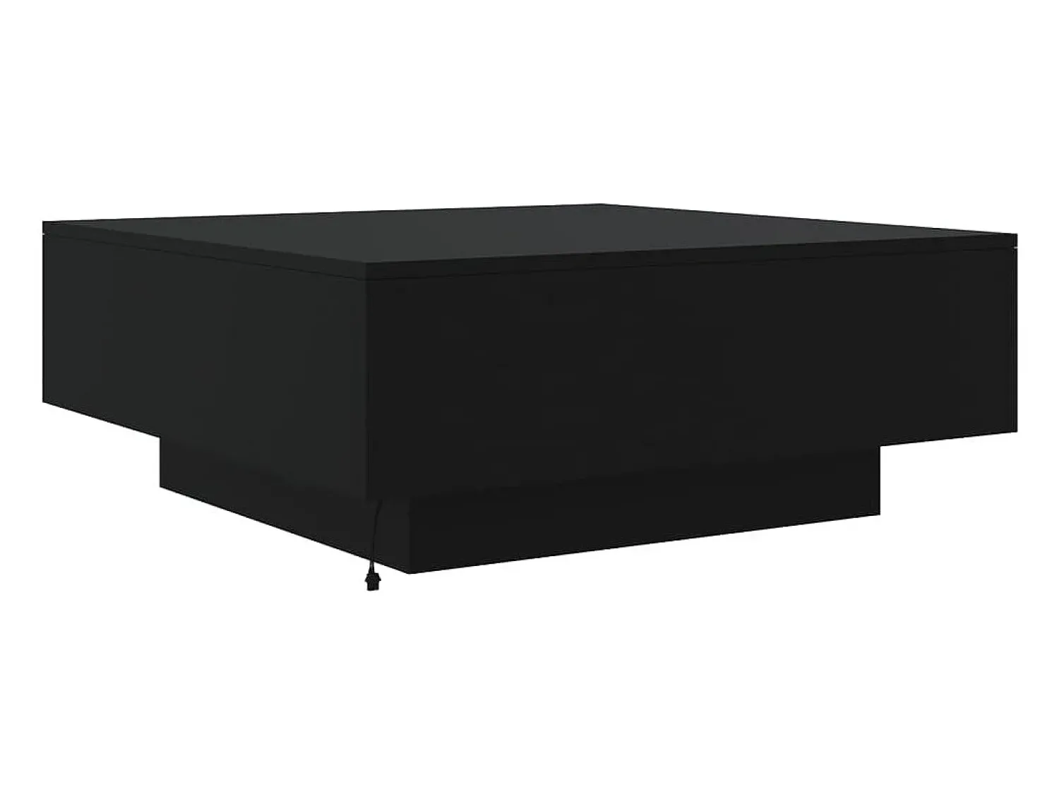Mesa de centro | Mesa de apoio | Mesa de café com luzes LED 80x80x31 cm^ Mesa De Centro
