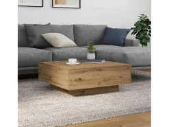 Discount Mesa de centro | Mesa de apoio carvalho artisiano 80x80x31 cm Castanho