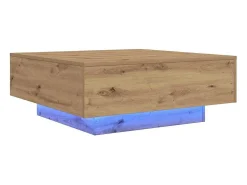 Discount Mesa de centro | Mesa de apoio carvalho artisiano 80x80x31 cm Castanho